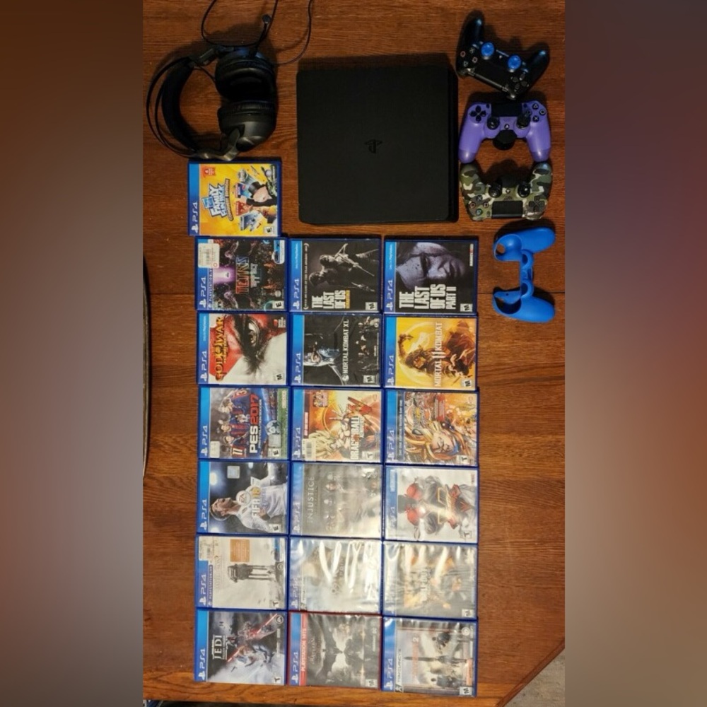 PS4 Console Bundle with controllers and games